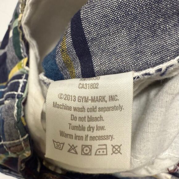 Crazy 8 Boys Shorts Sz 6 Touchdown Champ Navy Teal Gold White Green‎ Plaid - Picture 7 of 7